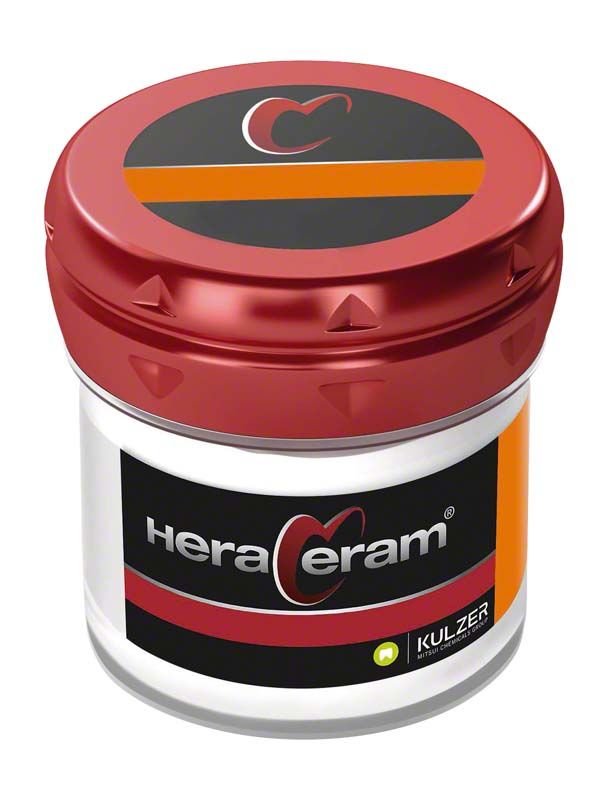 HeraCeram® Mamelon-Dentin MD1 in rotem Tiegel mit Logo und Produktnamen.
