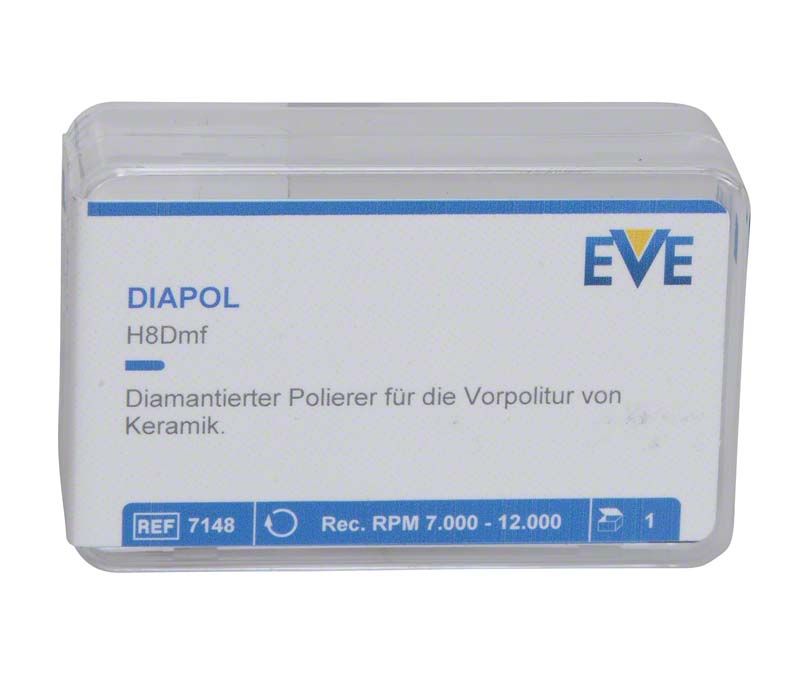 Diamantpolierer EVE DIAPOL® H8DMF in Kunststoffverpackung für Keramikpolitur.