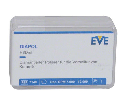 Diamantpolierer EVE DIAPOL® H8DMF in Kunststoffverpackung für Keramikpolitur.
