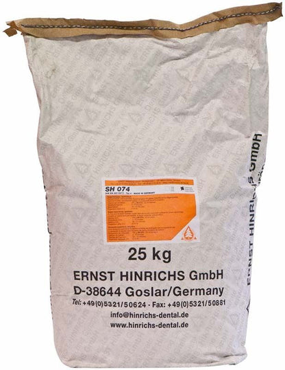 SH 074 synthetisch 25 kg Hochleistungsgips in weißem Sack mit Etikett.