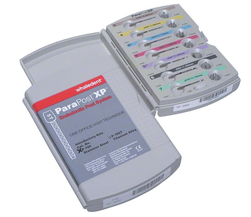 ParaPost® XP™ Einführungspackung mit Edelstahl Stiften und Farbcode-System.