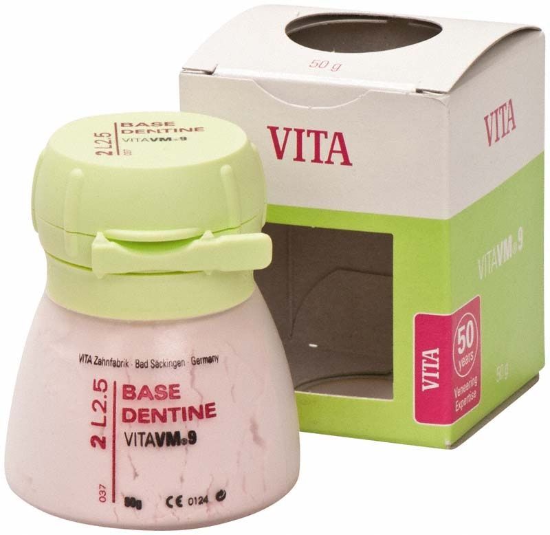 VM9 3D Base Dentin 50g 2L2.5 Zahndentin in Dose mit Verpackung.