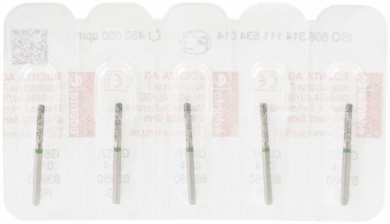 Diamantschleifer Diamant FG 837G 014 in Blisterverpackung.