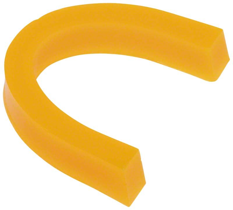 Aromabisswälle Zitrone, vorgeformt, orange, für dentalen Gebrauch.