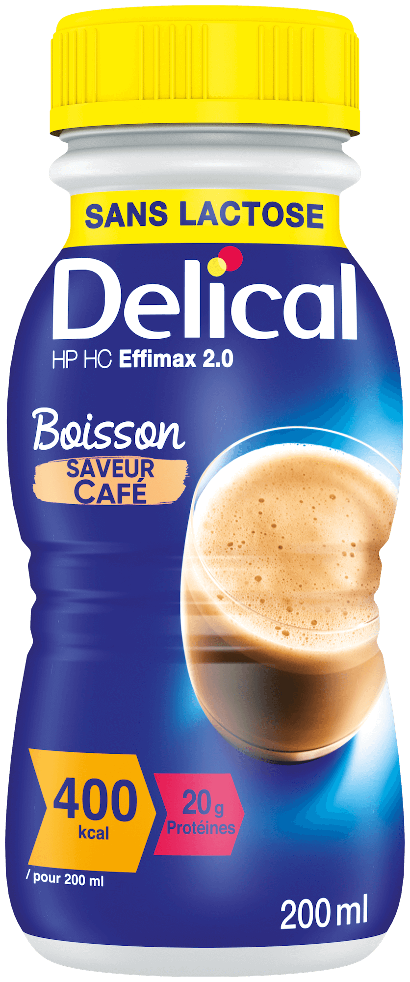 Delical HP HC EFFIMAX 2.0 Trinknahrung Kaffee, 200 ml Flasche.