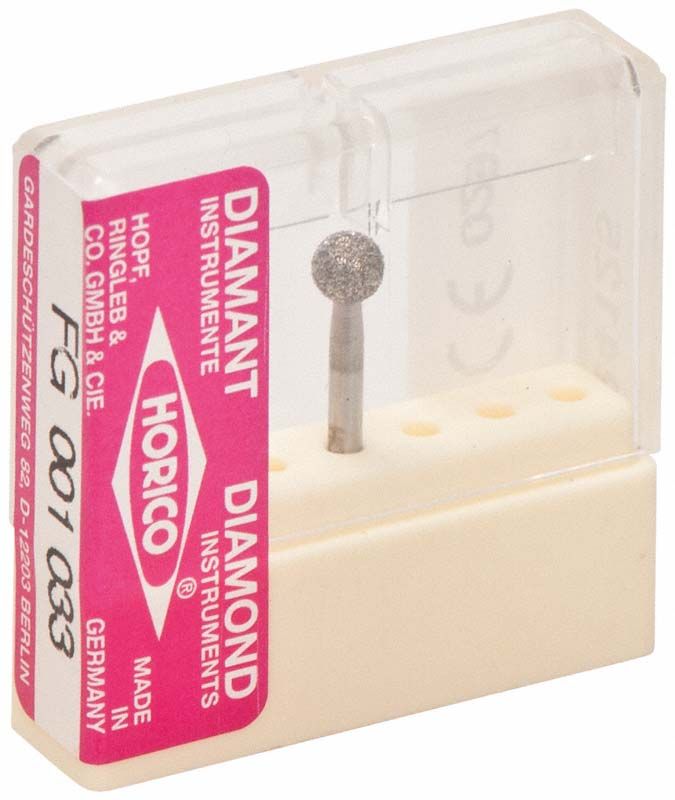 Diamantbohrer FG 001 033 in transparenter Verpackung.