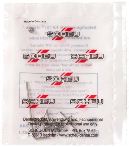 Befestigungsteile für IST®- und Herbstgeräte in durchsichtiger Verpackung.