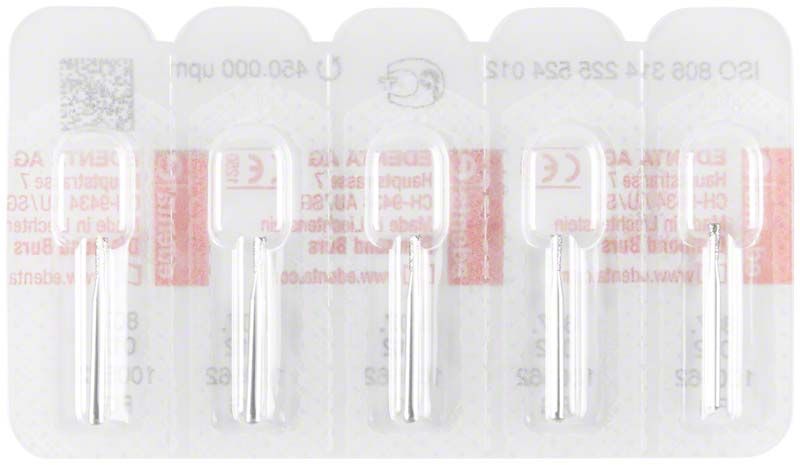 Sterile Einweg-Diamantschleifer FG 807 012 in Blisterverpackung.