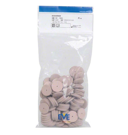 EVE-Ecoceram Polierer in transparenter Verpackung mit Etikett und Logo.