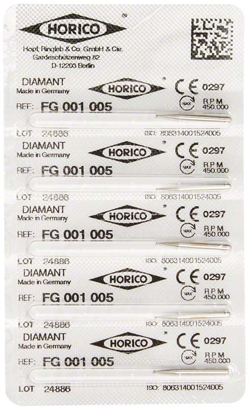 Verpackung von Diamant FG 001 005 mit CE-Kennzeichnung und QR-Code.