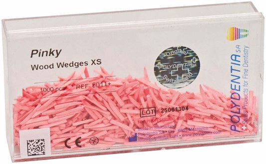 Image of Interdentalkeile aus Ahornholz 1000 St. - pink 11mm