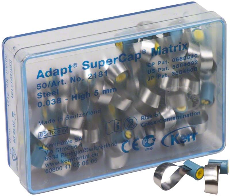 Adapt SuperCap Matrix Stahl 0,038mm, Höhe 5,0mm in Kunststoffbox.
