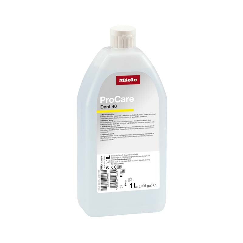 ProCare Dent 40 Desinfektionsmittel in weißer Kunststoffflasche mit Etikett.