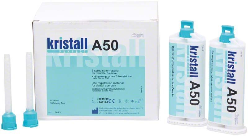 Kartuschen Kristall perfect A50 mit Box und Mischaufsätzen.