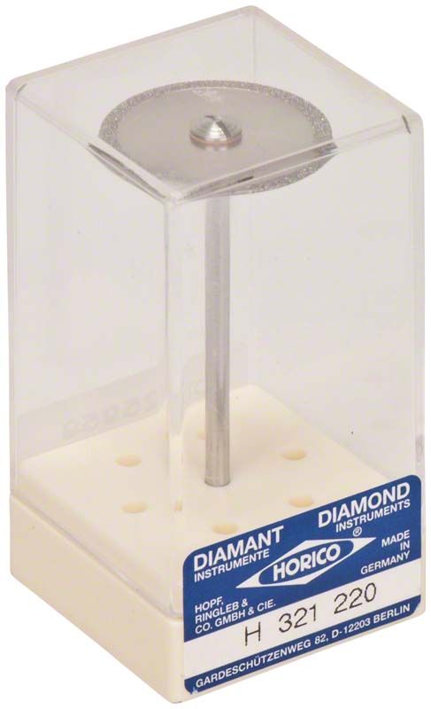 Diamantscheibe H 321 220 in transparenter Verpackung.