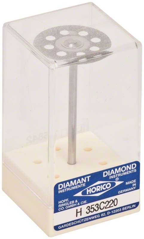 SUPERDIAFLEX® Diamantscheibe H 353C 220 in transparenter Verpackung.