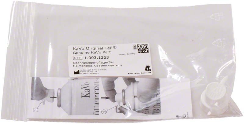 Spannzangen-Pflegeset von KaVo in transparenter Verpackung.