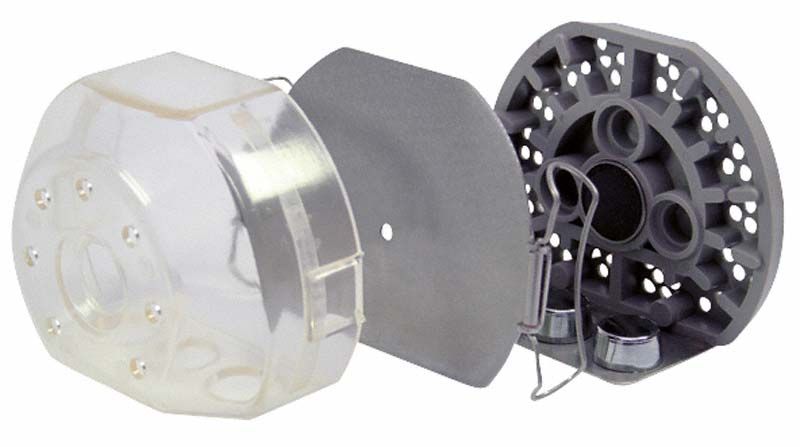 Transparente Castdon Küvette mit Edelstahlbodenplatte und integriertem Ausbrühbodenteil.