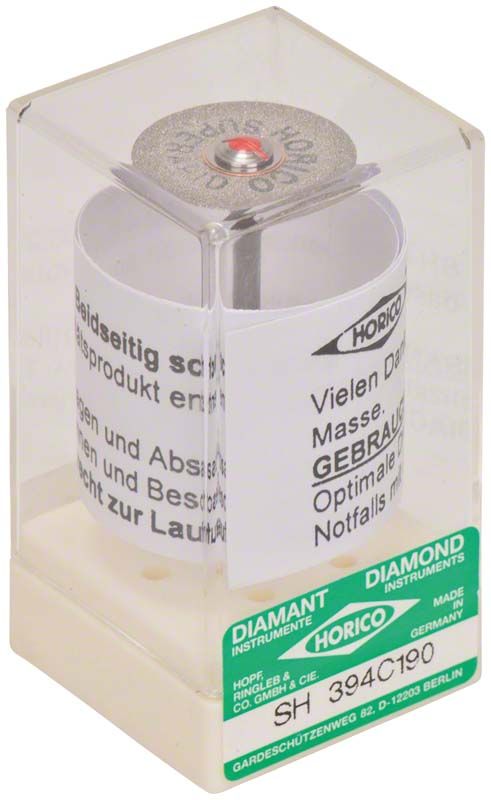 Diamanttrennscheibe SUPERAPID® SH 394 190 in transparenter Verpackung.