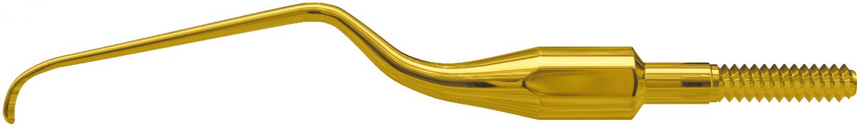 Goldene Kürettenspitze American Eagle XP Gracey +3 für Dentalhygiene.
