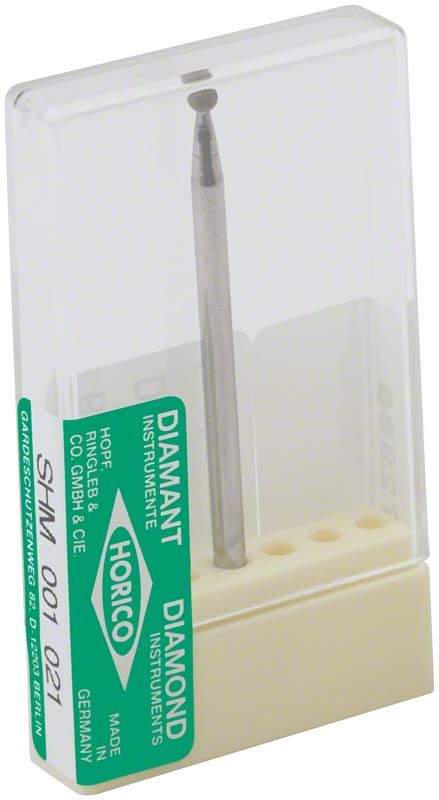 Sinterdiamant SHM 001 021 in transparenter Verpackung mit grünem Etikett.