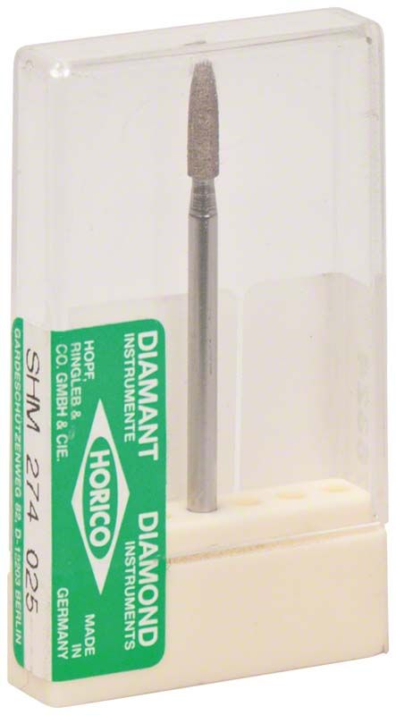 Sinterdiamant-Schleifinstrument SHM 274 025 in Verpackung.