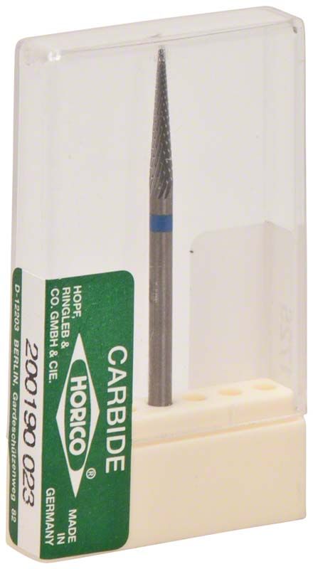 Hartmetallfräser 200 190 023 in transparenter Kunststoffverpackung mit grünem Etikett.