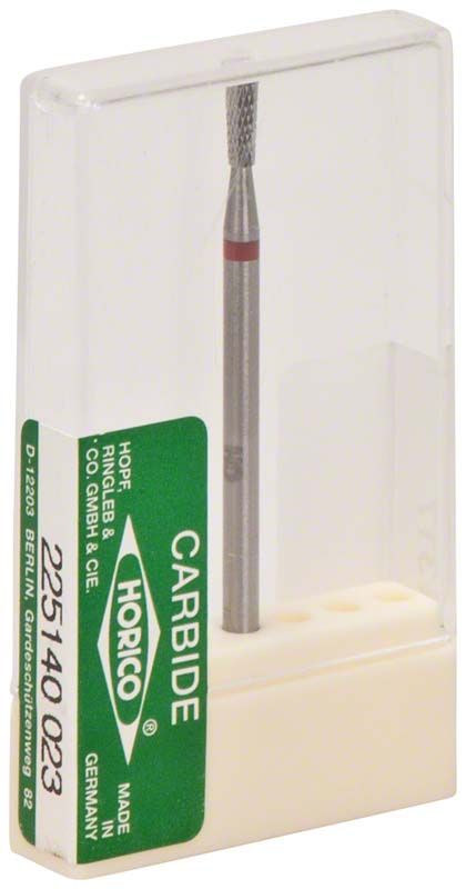 Hartmetallfräser 225 140 023 in transparenter Verpackung mit grünem Etikett.
