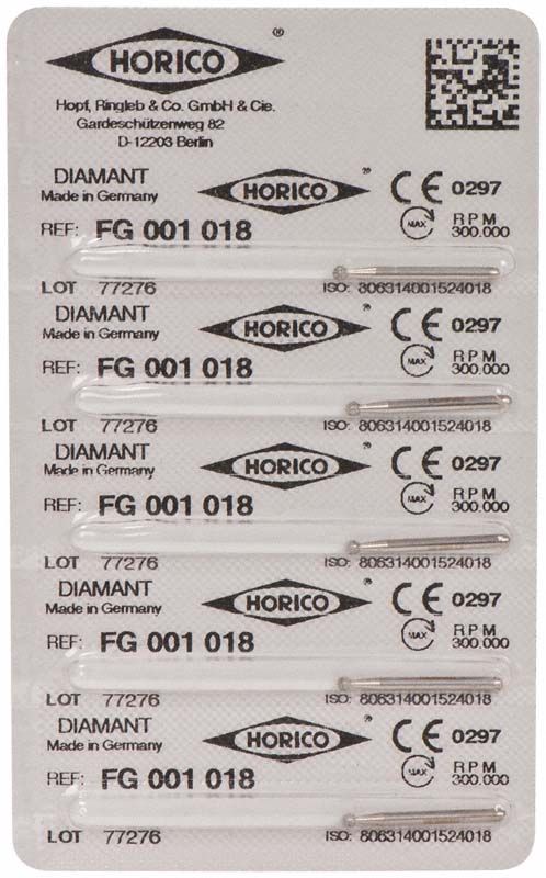 Verpackungsetikett von Diamant FG 001 018 mit CE-Kennzeichnung.