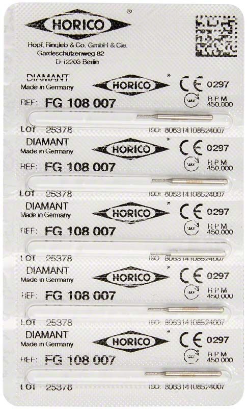 Verpackung von Diamant FG 108 007 mit CE-Kennzeichnung und Herstellerinformationen.