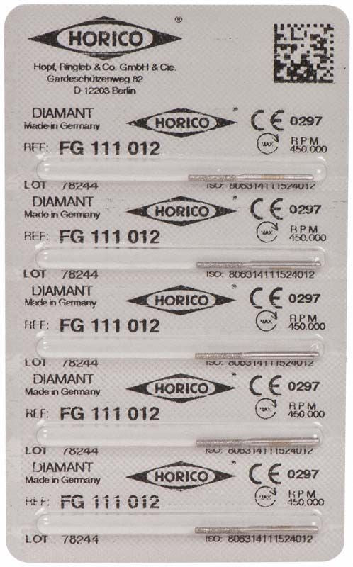 Verpackung der Diamant FG 111 012 mit Herstellerangaben und Chargennummer.
