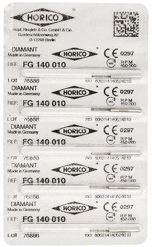Verpackung von Horico Diamant FG 140 010, Made in Germany.