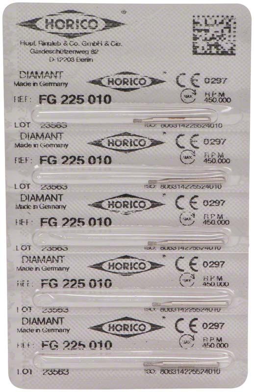 Verpackung mit Diamant FG 225 010 Schleifkörpern, hergestellt in Deutschland.