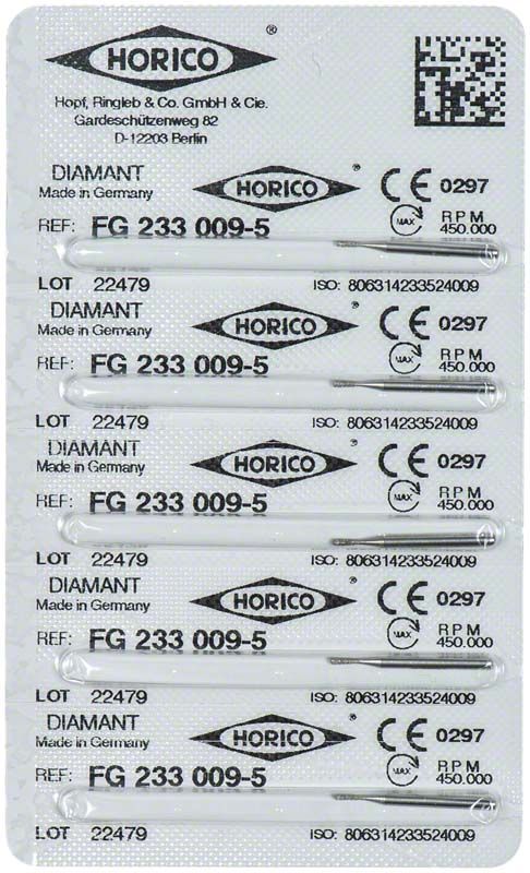 Verpackung von Diamant FG 233 009 mit Herstellerinformationen und Chargennummern.