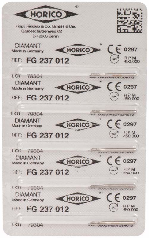 Verpackung von Diamant FG 237 012 mit CE-Kennzeichnung und Herstellerangaben.