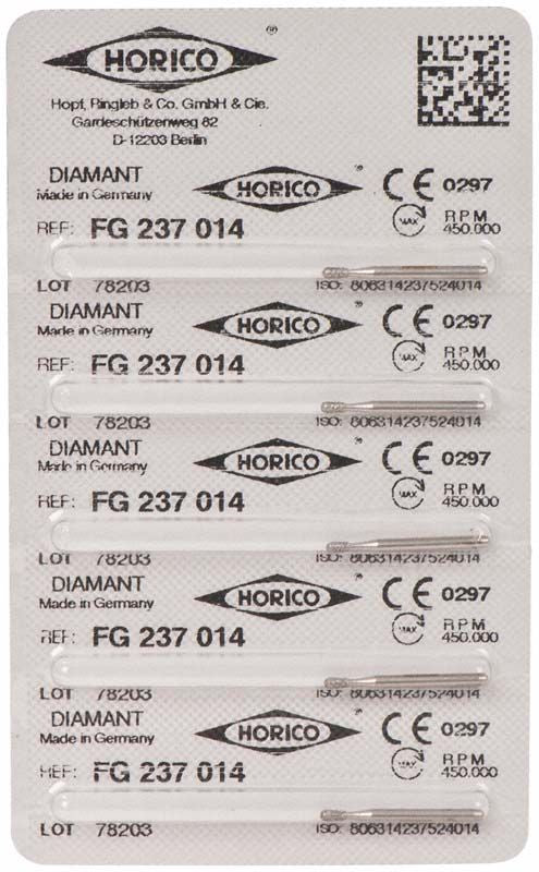 Verpackung von Diamant FG 237 014 mit CE-Zertifizierung und QR-Code.