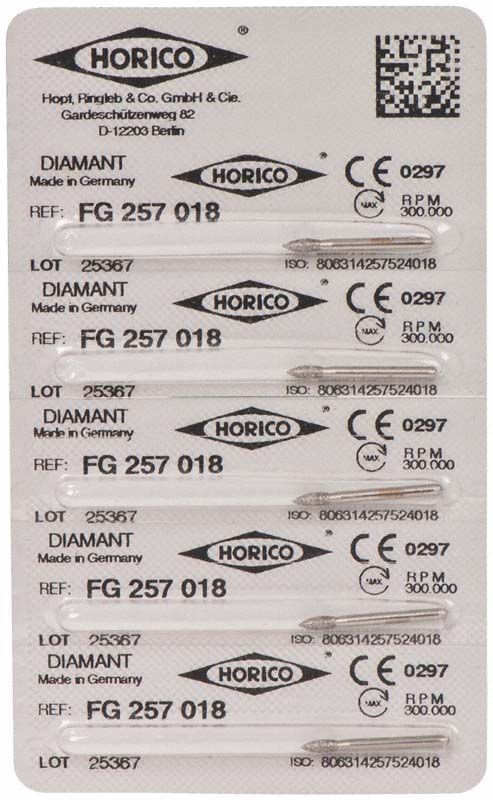 Verpackung von Diamant FG 257 018 Fräsen mit CE-Kennzeichnung.