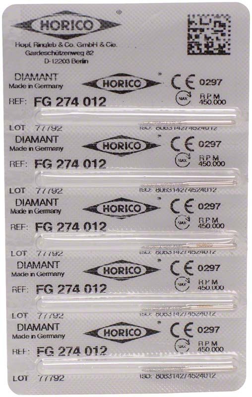Verpackung der Diamant FG 274 012 mit CE-Kennzeichnung und QR-Code.