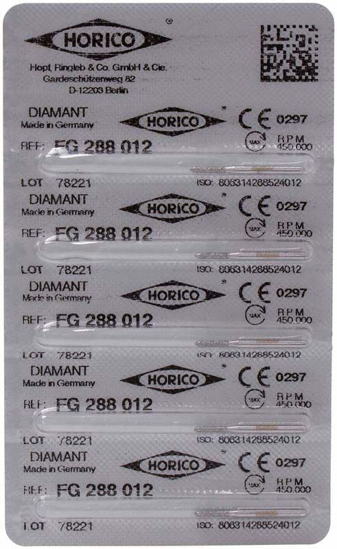 Verpackung von Diamant FG 288 012 mit CE-Kennzeichnung und Seriennummer.