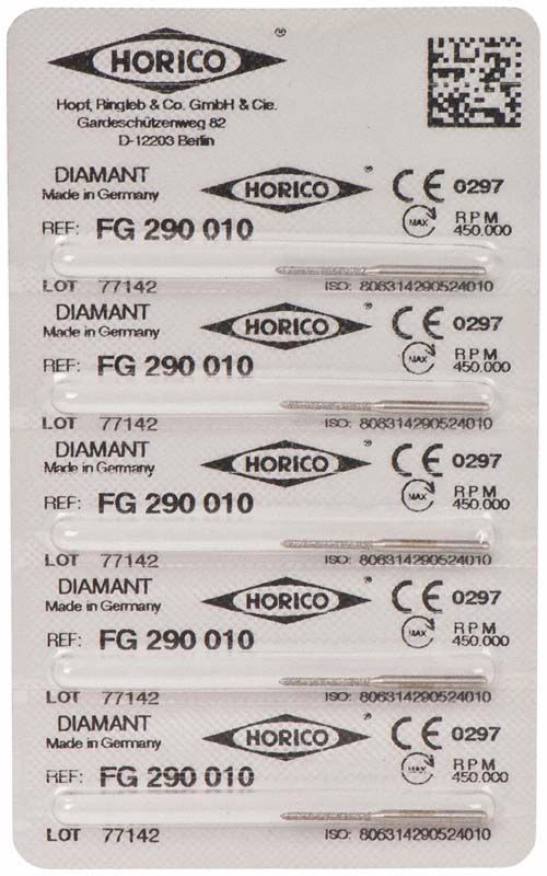 Etikett von Diamant FG 290 010 mit CE-Kennzeichnung und QR-Code.
