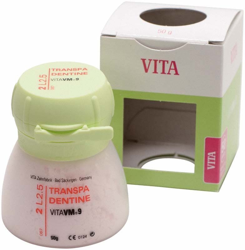 VM9 3D Transpa Dentin 50g 2L2.5 mit Verpackung.