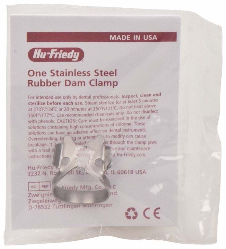 Kofferdam-Klammer Figur 13A aus Satin Steel für UK-Molaren.