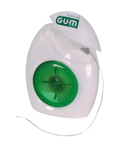 GUM® BUTLERWEAVE® Zahnseide, gewachst, Mintgeschmack, 54,8m in weißer Verpackung.