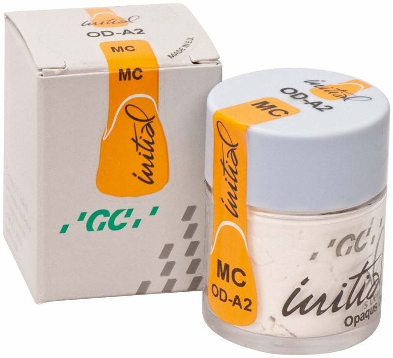 GC Initial MC Opaque Dentin OD-A2 im 20g Behälter mit Verpackung.