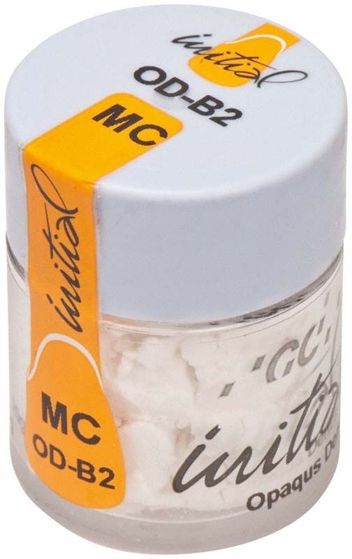 GC Initial MC Opaque Dentin 20g OD-B2 im Kunststoffbehälter mit Beschriftung