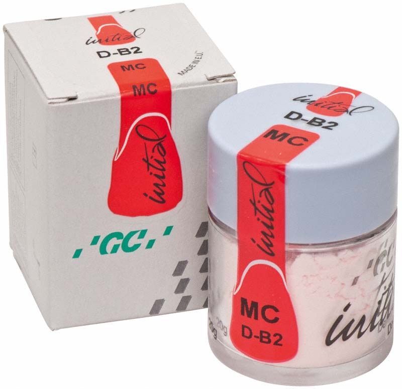 GC Initial MC Dentin 20g DB2 mit Verpackung und Keramikdose.