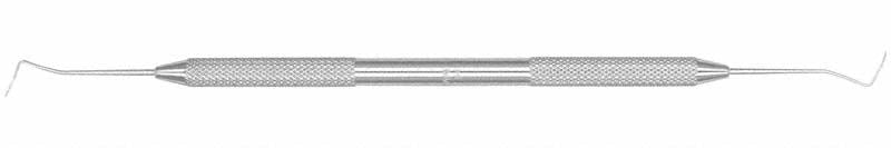 Doppelendige zahnärztliche Sonde Griff 31 mit geriffelter Oberfläche.