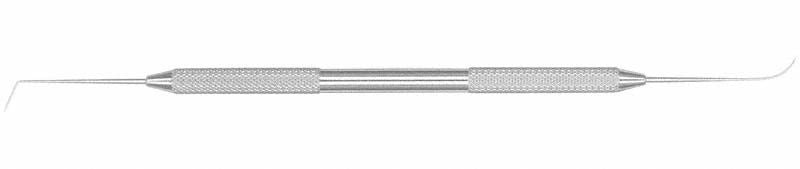 Doppelendige Zahnarztsonde Griff 31 mit Figuren 6 und 3.