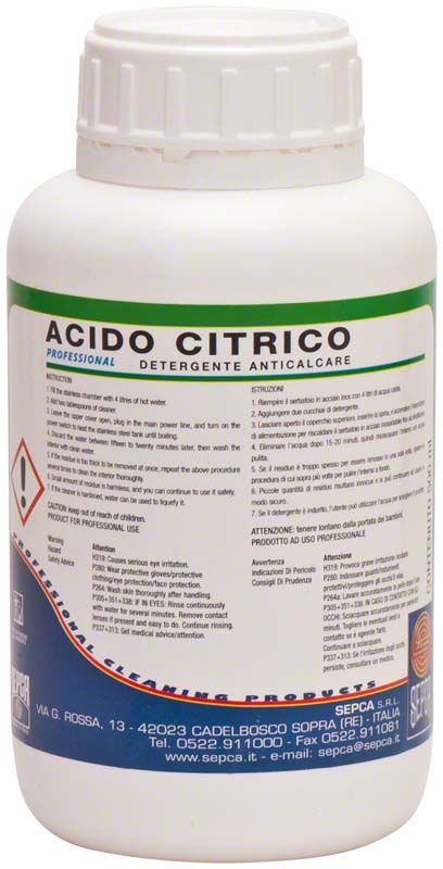 Aquadist Reinigungspulver 500g Flasche mit Etikett und Produktinformationen.