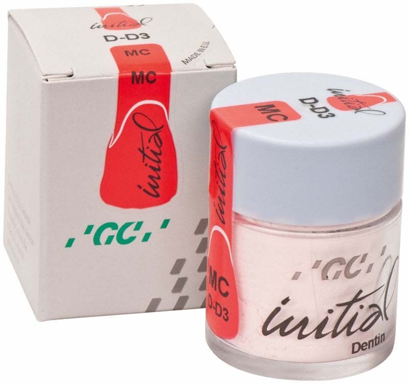 GC Initial MC Dentin 20g DD3 Keramikmasse mit Verpackung.